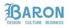 Baron magazine logo.